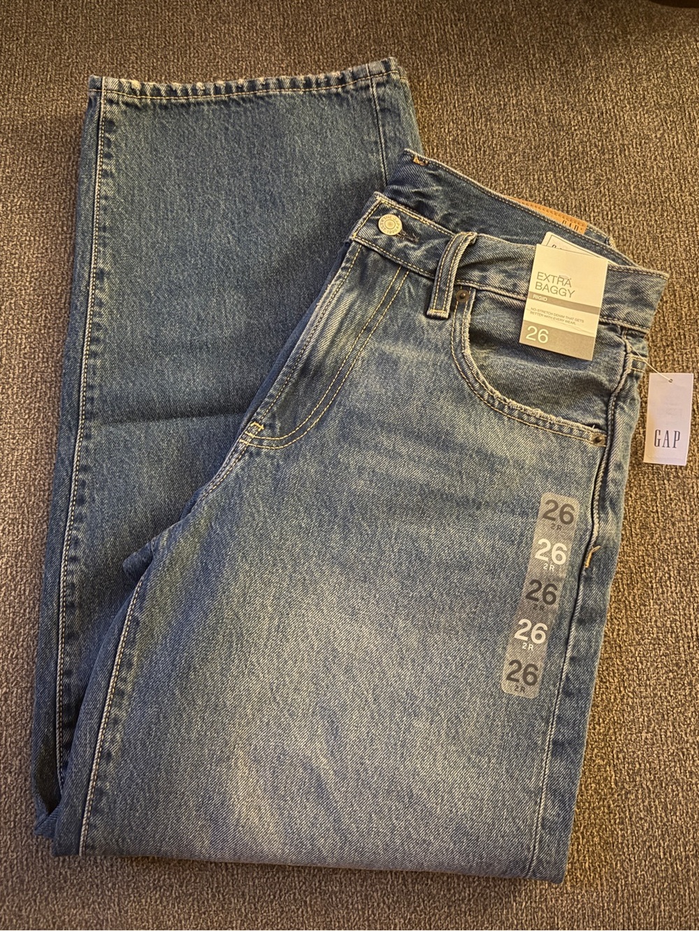 NWT ‼️ GAP X HAILEY BEIBER - THE HAILEY EXTRA BAGGY JEANS - Picture 4 of 6